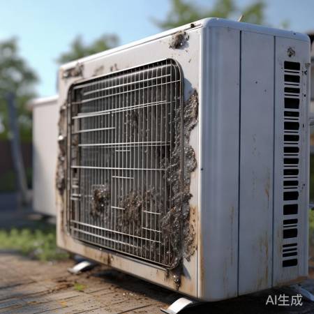 空调换热器脏,影响制冷,擦拭可