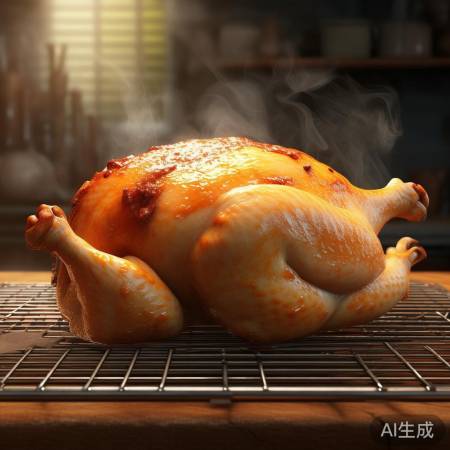 烤鸡出炉勿急冷,室温冷却再冷藏