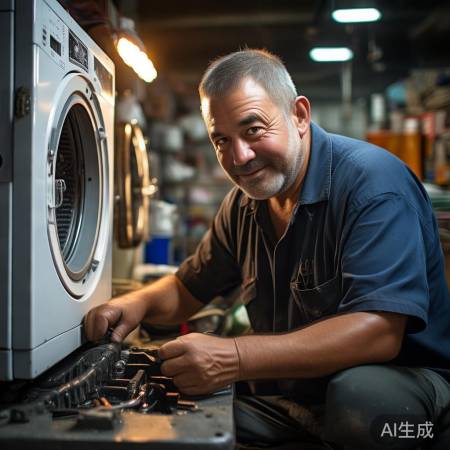 张师傅修洗衣机,诚信服务暖人心