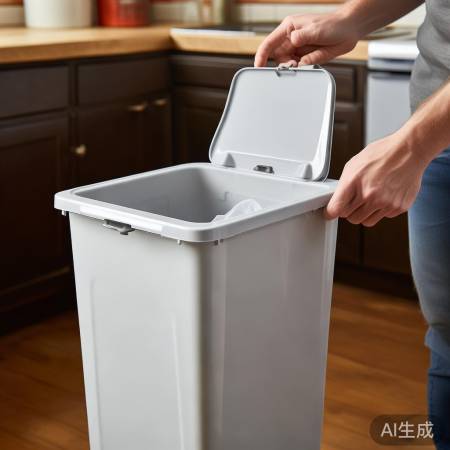 冰箱拉环式垃圾盒,简单易开。