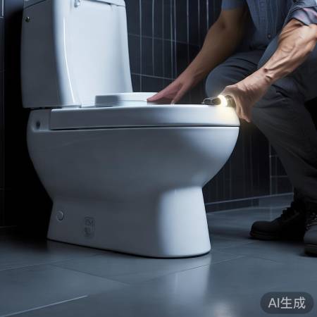 “联塑智能马桶,电池藏后盖底。