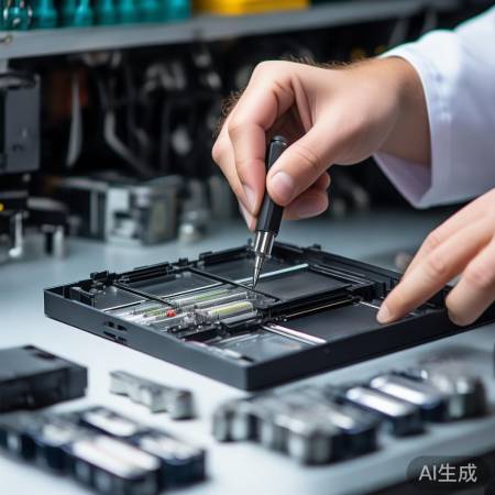 开启电池盒,螺丝或卡扣拆卸。