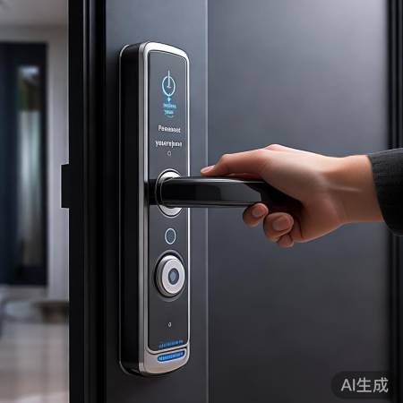 长按按键,智能锁连接手机