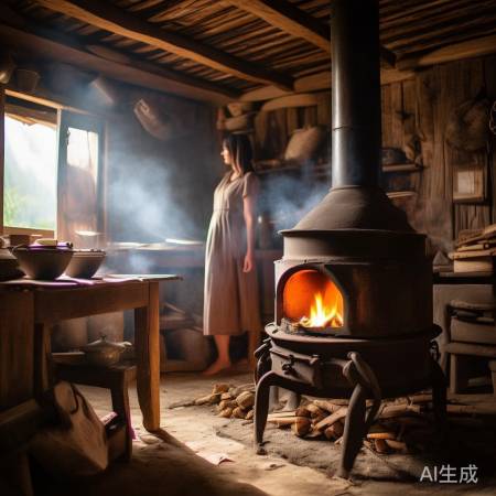 柴火灶经济环保,省钱好选择。
