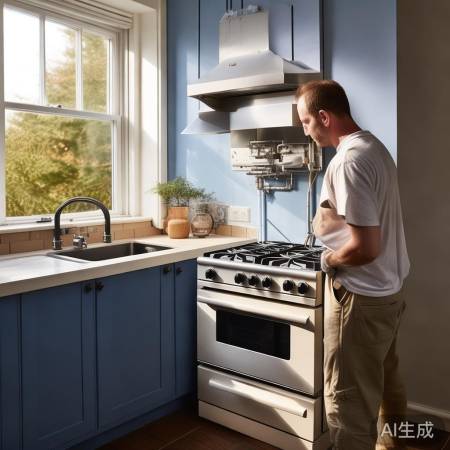 厨房通风处,远离管道电器,安全