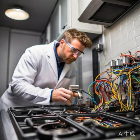 燃气灶移位，电路检查谨防短路。