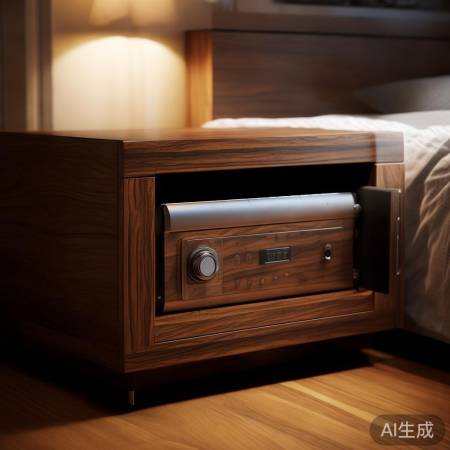 床头柜带保险柜，实用美观必备品
