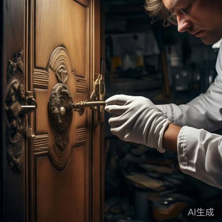 检查门把手锁芯,清理异物顺畅开