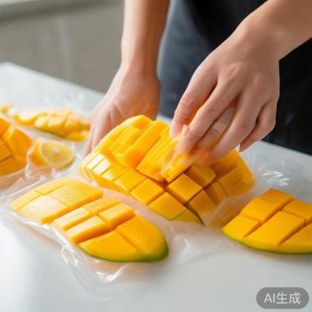 冷藏芒果,密封防氧化,加柠檬提