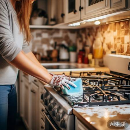 “油烟灶清洁，热水洗洁精妙招”