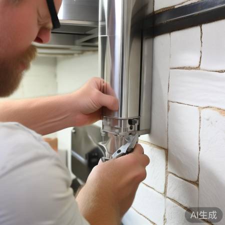 安装油烟机，牢固下水管。