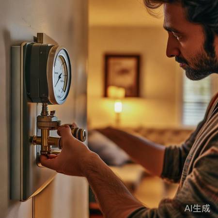 壁挂炉气压表调至标准值