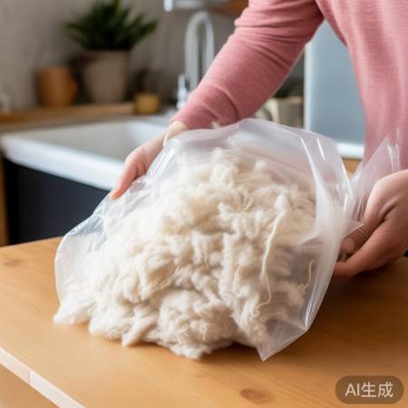 冷冻衣物防毛脱,洗涤无忧。