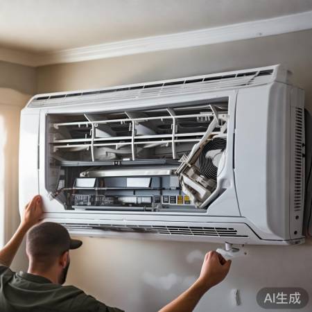 空调清洗完毕,恢复如新!