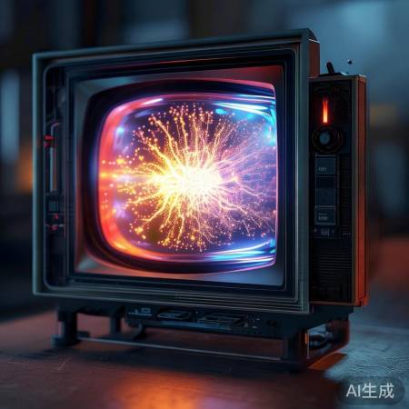 老式显像管电视色彩失真