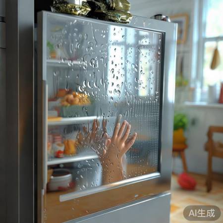 冰箱镜面易脏，宝宝画作更难清