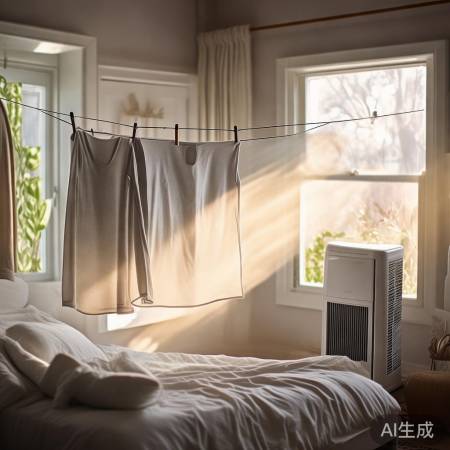 晾衣物先通风,再放空调旁,除湿