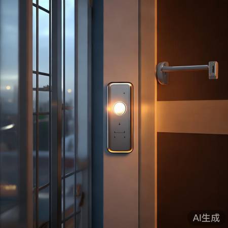 调整指纹锁远离干扰源，解决灯亮