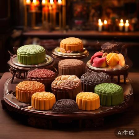 月饼新口味，巧克水果坚果香。