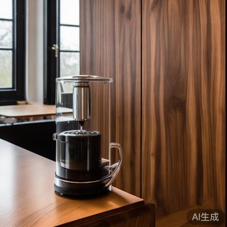 红酒柜与咖啡机,风格和谐,色调