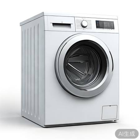 简约白洗衣机,小巧高档,空间友