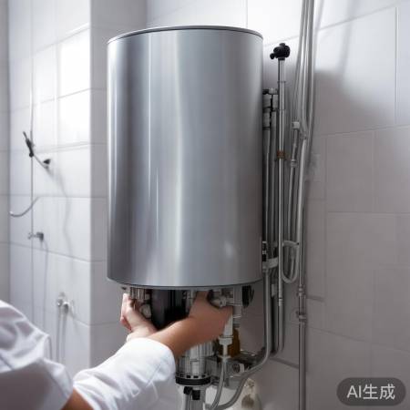 “卸下热水器,检查管道无水溢。