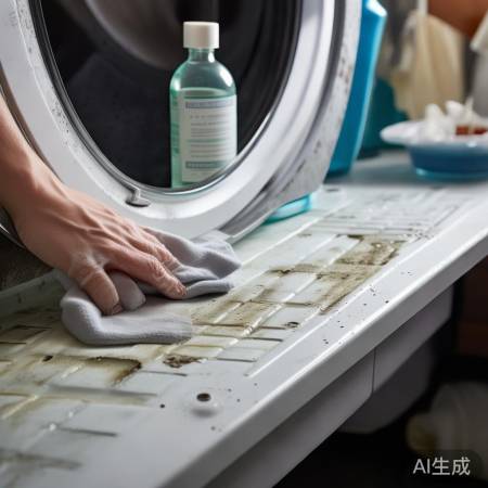 清洗洗衣机橡胶垫,防菌又卫生。