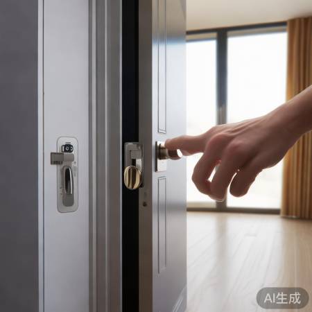 指纹锁反锁,关门需谨慎。