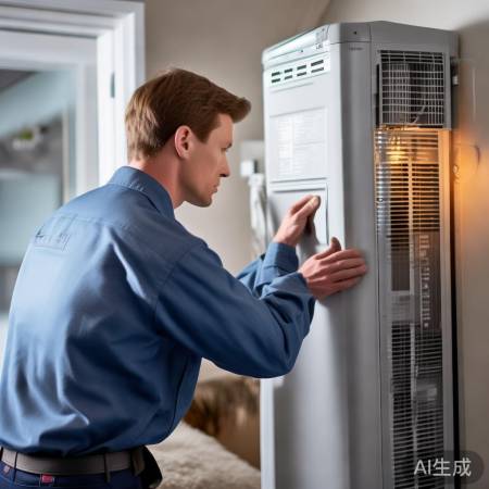 铭牌指导安装，安全使用空气能设