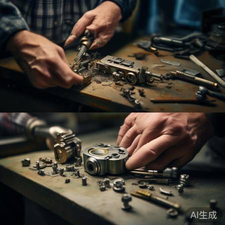 仔细观察换锁芯，新装灵活无卡顿