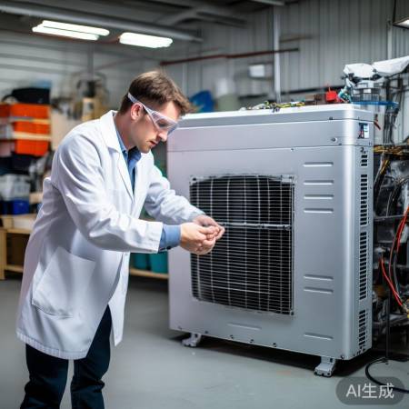 空气能热水器调试,环境整洁,安