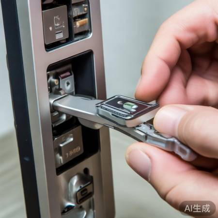 安装新指纹头,紧固原锁体