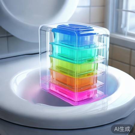 智能马桶清洁块,色彩丰富,自动