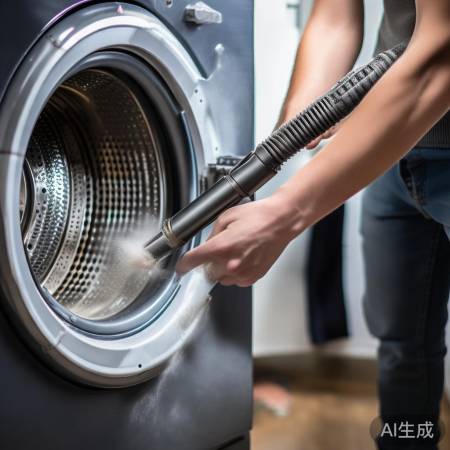 洗衣机内部清洁,吸尘器助力。