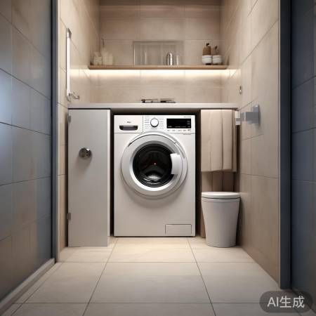 卫生间洗衣机摆放技巧与效果图