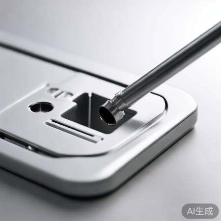 拆卸插头,旋孔解锁。