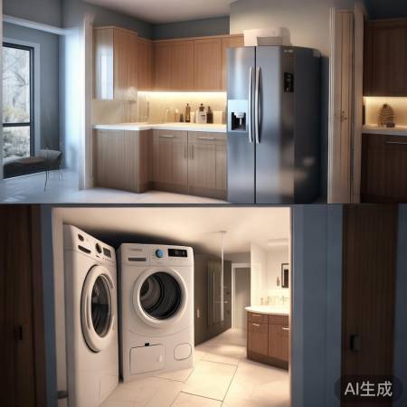 家电合理摆放，空间利用率高