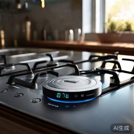 港华紫荆灶定时功能,旋钮在侧下