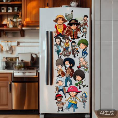 磁吸冰箱贴，海贼王风，家居新宠