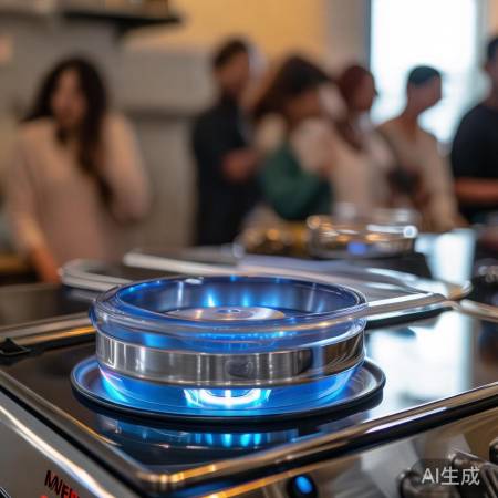 美的燃气灶，安全耐高温。