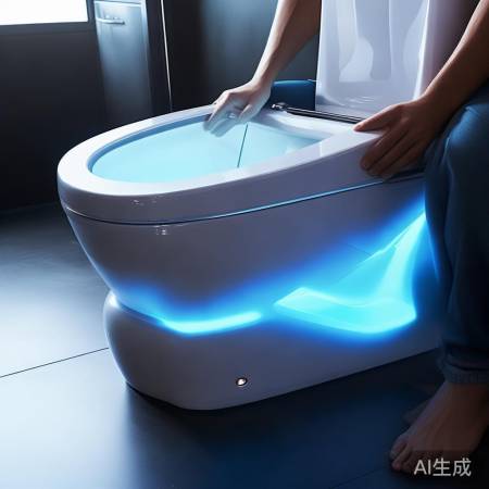 智能马桶座圈自动消毒，紫外线灯